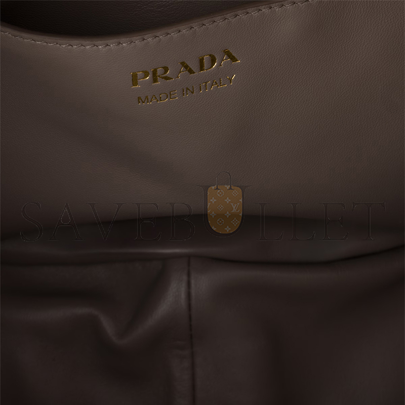 PRADA DEMI-LUNE LARGE LEATHER SHOULDER BAG 1BC255 (42*19.5*8.5cm)